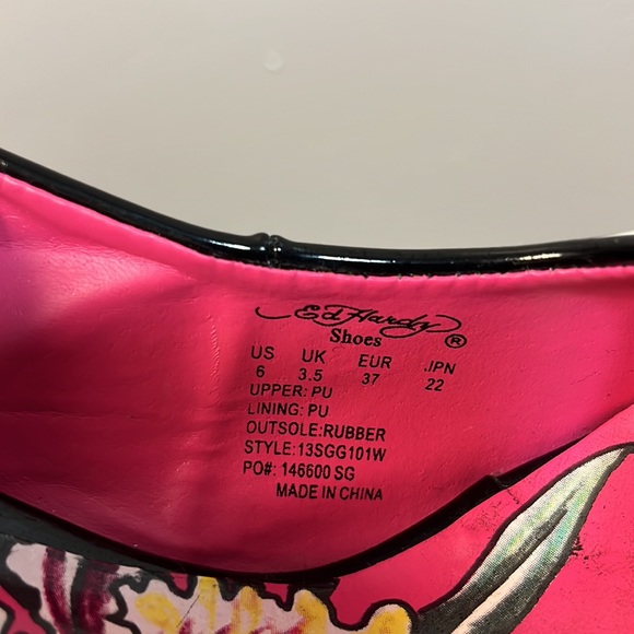 Used pair of Ed Hardy peep toe heels - Picture 2 of 7